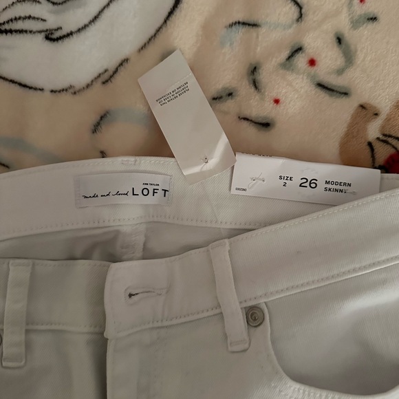 LOFT Women's Crisp White Skinny Jeans - Picture 4 of 4